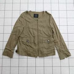 ◇ ⊂ INED イネド シンプル系 長袖 長袖ジップジャケット サイズ13 ブラウン系 レディース E  【1509190008876】
