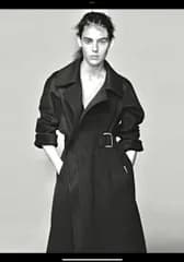 UNIQLO＋J カシミヤブレンドラップロングコート ブラック/M