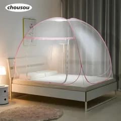 蚊帳 テント ワンタッチ 一人用 フクロモモンガ 室内 シングル ベビー ベット 120×195 かや モスキートネット 底付き 子供 簡単設置 虫よ