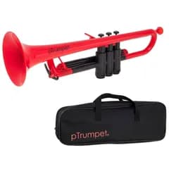 【新品】pInstruments pTrumpet  B♭調 PTRUMPET1R　レッド 【マウスピース・キャリーバッグ付属】トランペット