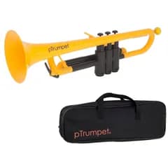 【新品】pInstruments pTrumpet B♭調 PTRUMPET1Y　イエロー  【マウスピース・キャリーバッグ付属】トランペット