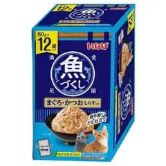 【新品・4営業日で発送】いなば食品 魚づくしまぐろ・かつおしらす入60gx12袋