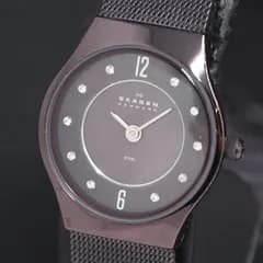 QZ 石付 スカーゲン 233XSMM シェル文字盤 レディース腕時計 2000000 NSK KRK