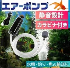 ＼カラビナ付き／エアーポンプ エアレーション USB 小型 水槽 アクアリウム 釣り 魚 金魚 USB給電式　エアーポンプ 釣り 水槽 エアレーション 水草 ポンプ 魚 アウトドア エアポンプアクアリウム ポータブル エアポンプ　air pomp