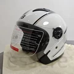 バイクヘルメット フルフェイス ヘルメット ダブルミラーデザイン オートバイ用 シールド付 ハーフ スポーティー UVカット ホワイト