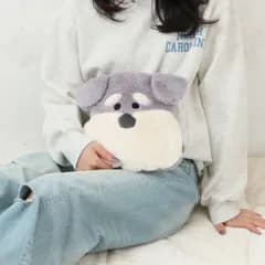湯たんぽ シュナウザー クッションウォーマー 電子レンジ 繰り返し使える あったか 犬 防寒 冷え対策