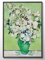 02827フィンセント ファン ゴッホ バラのある花瓶 A3 サイズ ポスター アート おしゃれ 絵画 インテリア 北欧 イラスト マット紙 艶消し アートパネル 額 フレーム デザイン 壁掛け ギフト 新築祝い ディスプレイ 