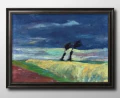 10419ハインリッヒ ナウエン St?rmische Landschaft A3 サイズ ポスター アート おしゃれ 絵画 インテリア 北欧 イラスト マット紙 艶消し アートパネル 額 フレーム デザイン 壁掛け ギフト 新築祝い ディスプレイ 