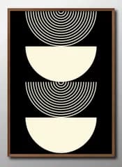 11605バウハウス BAUHAUS ブラック A3 サイズ ポスター アート おしゃれ 絵画 インテリア 北欧 イラスト マット紙 艶消し アートパネル 額 フレーム デザイン 壁掛け ギフト 新築祝い ディスプレイ 