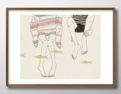 14670フィッシュ 魚 A3 サイズ ポスター アート おしゃれ 絵画 インテリア 北欧 イラスト マット紙 艶消し アートパネル 額 フレーム デザイン 壁掛け ギフト 新築祝い ディスプレイ 