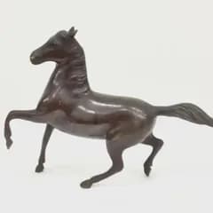 【昭和レトロ】馬の置き物 金属製 オブジェ