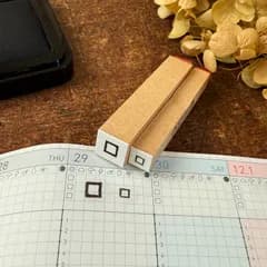 【チェックボックス】絵文字はんこ7mm角(印面5mm)＊R1188