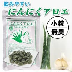 小粒で無臭だから飲みやすい！にんにくアロエ（455mg×62粒）