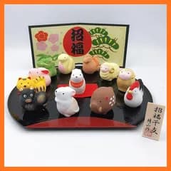 【新品】 四日市ばんこ焼 【日本製】 十二支置物 干支 十二支揃い 正月飾り 【日本製】 H-3120 1