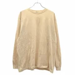 AURALEE オーラリー Luster Plaiting L/S TEE ロングスリーブTシャツ A00SP01GT ライトベージュ 4