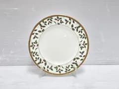 【未使用展示品】 ノリタケ Noritake ホリー＆ベリーゴールド ディナープレート 1枚 ヒイラギ 赤い実 金縁 ホリデー クリスマス ○YR-19628○