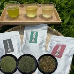 【2026年新茶飲み比べ】深蒸しかぶせ茶80g・特上煎茶100g・特上玄米茶150g　農薬・化学肥料・除草剤・畜産堆肥不使用　宇治茶100%　2026年産