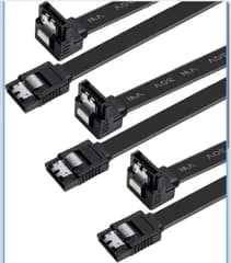 ★BENFEI SATA III ケーブル 、L型 （ロッキングラッチ付き）Sata3 シリアル ATA3 ケーブル 3本セット 6 Gbps対応HDD、SSD、CDドライバー、CDライター、ブラック 45cm