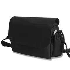 [CARRY ALL BEFORE ONE] 多機能 ショルダーバッグ メッセンジャーバッグ 肩掛け 斜め掛け ワンショルダー ダブルジッパー キーチェーン 引っ掛けバンド 軽量 撥水 防傷加工 ユニセックス ブラック M [ブラック] [M]