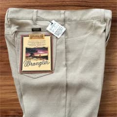未使用タグ付き Wrangler ラングラー WRANCHER DRESS JEANS /ラングラー ランチャー ドレスジーンズ ジオメトリックパターン チノパン スラックス ライトベージュ Mサイズ