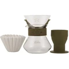 Kalita (カリタ) コーヒードリッパー ウェーブスタイルアップ カーキ 2~4人用 #185 #35245