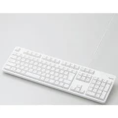 エレコム(ELECOM) TK-FCM104WH ホワイト 有線キーボード 109キー 日本語配列