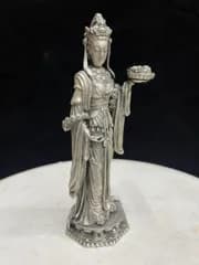 仏像 伎芸天 技芸と福徳の護法善神 銅製 高16cm