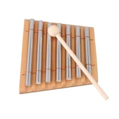 打楽器 優しい音色が特徴のエナジーチャイム 木製のマレットと7ソリッド 7トーン アルミチューブ 木製のチャイム 教育ミュージカ 瞑想音楽