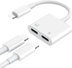 新品　iphoneイヤホン 変換アダプタ 変換ケーブル 充電　音楽 2in1 lightningイヤホン 急速充電 音楽再生　通話操作　送料無料