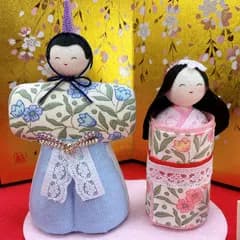 雛飾り【koti 花立ちひな】ちりめん細工 桃の節句 ひな祭り 3月雛人形 雛人形 女の子お節句 嫁節句 新品未使用 リュウコドウ 日本製