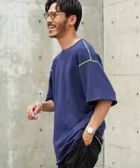 新品 未使用 JIGGYS SHOP(ジギーズショップ)カットオフ ライトスウェットTシャツ 半袖 217929 ネイビー