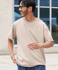 新品 未使用 JIGGYS SHOP(ジギーズショップ)カットオフ ライトスウェットTシャツ 半袖 217929 ベージュ