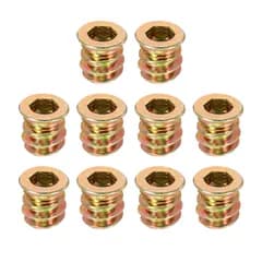 uxcell 木製家具用 M5x10mm 雌ネジインサートナット 六角ソケットドライブ 20個入り