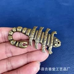 新品未使用 - 黄蝎子置物 手把件 面装飾品 玄関工芸品 古キーホルダー