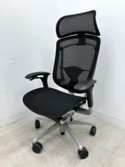 【中古品】オカムラ  可動肘付コンテッサチェア CM91SB ブラック