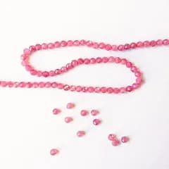 ピンクトルマリンAA+ ラウンドカット ビーズ 3mm 10粒
