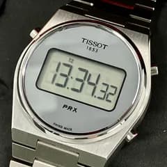 【美品】ティソ TISSOT PRX デジタル T137263A 腕時計 シルバー クォーツ ステンレス スイス製 付属品完備 箱 取説 コマ