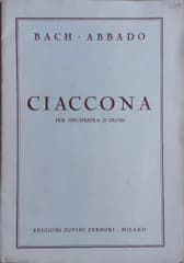 バッハアバド シャコンヌ (フルスコア) 輸入楽譜 バッハ/Bach CIACCONA スヴィーニ・ゼルボーニ/Suvini Zerboni 洋書