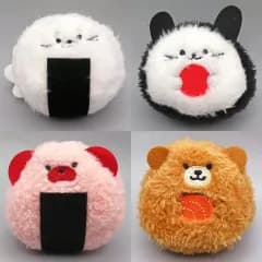 【中古】ぬいぐるみマスコット・ぬいぐるみバッジ 全4種セット 「おにぎりアニマルズ ぷちぐるみ3」