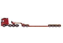 【新品】ミニカー 1/50 Nooteboom Red Line VOLVO FH5 GLOBETROTTER XL 8X4 LOW LOADER WITH DOLLY 2 AXLE - 6 AXLE [6073370]