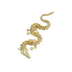 【新品】 龍 銅製 動きデザイン 真鍮製 細工 デスクトップオーナメント ドラゴン3D金龍 お髭付き 干支 辰 置き物 竜 商売繁盛 金運アップ 運気アップ 開運祈願 お守り 魔除け 玄関 置物 龍の飾り おしゃれインテリア雑貨 縁起物 プレゼント (ゴー 1