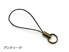 ストラップ用松葉 アンティック 内径8mm 1ヶ 金具 アクセサリー金具 レザークラフトぱれっと