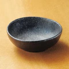 黒窯変５.３楕円鉢（信楽焼）