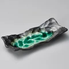 深海（緑）波渕サンマ皿