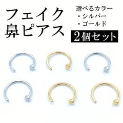フェイク 鼻ピアス ノーズピアス ボディピアス サージカルステンレス 20G
