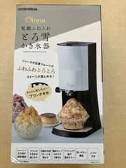 【新品・訳あり】ドウシシャ　電動ふわふわとろ雪かき氷器　ブラック　DTY-B2BK