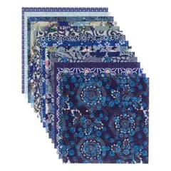 15柄・15枚入 15×15cm 友禅和紙 青色系 千代紙 和紙かわ澄