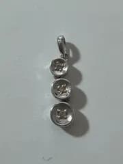 【 K10WG  /  ネックレストップ 】ダイヤ 0.03ct 0.49g チャーム アクセサリー