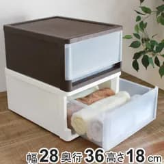 収納ボックス ストラ クローゼット 棚上 幅28×奥行36×高さ18cm （ 収納ケース 引き出し 収納 小物収納 プラスチック 小物ケース 対応 積み重ね スタッキング スモールタイプ クローゼット収納 棚上収納 ） )