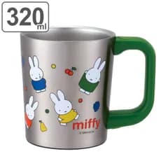 マグカップ 320ml ミッフィー ステンレス （ 魔法瓶 保温ポット 保冷ポット 保温 保冷 卓上 コーヒー 珈琲 お茶 紅茶 真空二層構造 ワンタッチ式 片手 広口 キャラクター ）)
